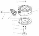 Rewind Starter Diagram and Parts List for 28230 9900001-9999999 - 1999 Lawn Boy Snow Blower